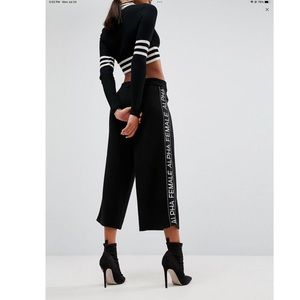 Black Knit Culottes